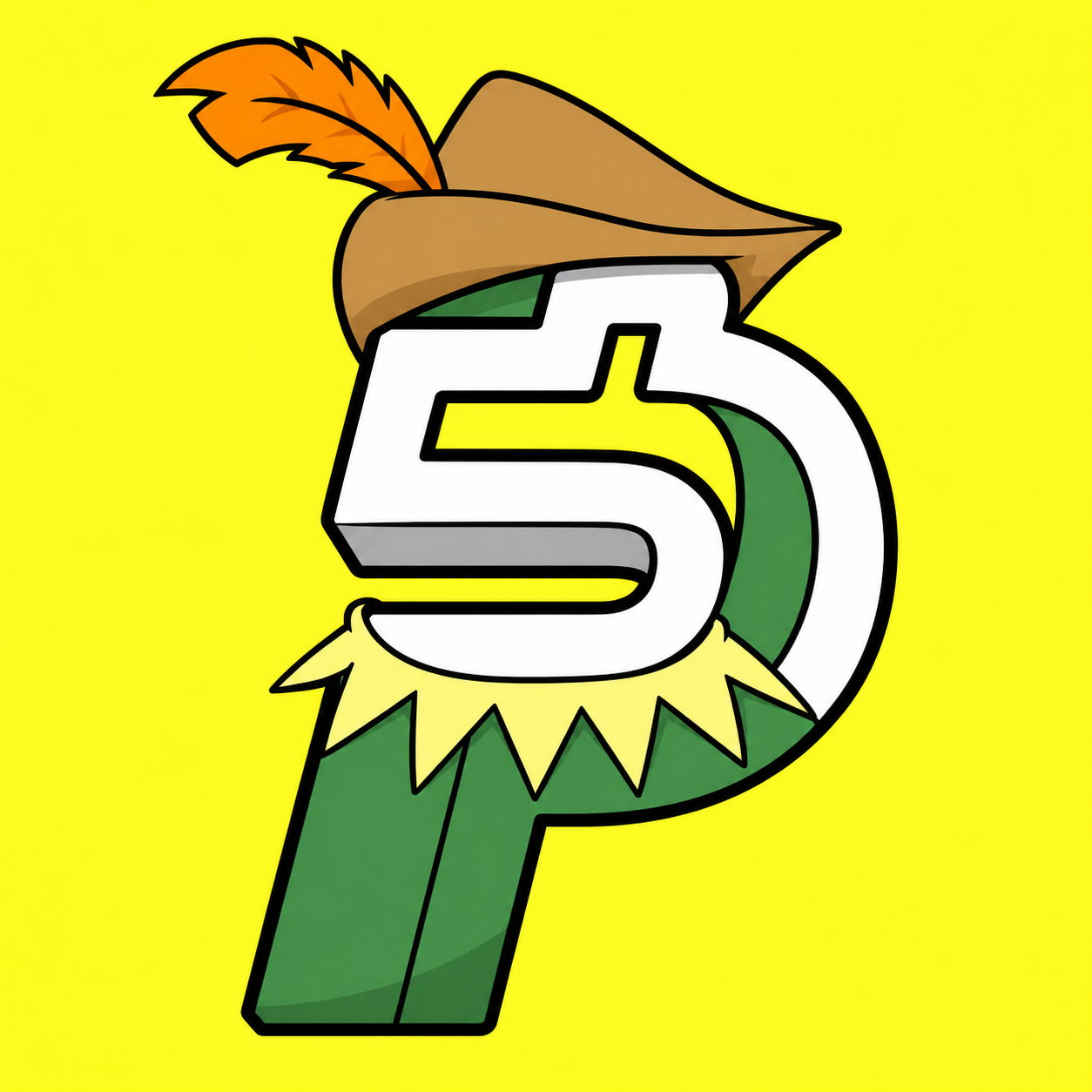 ROBINPAID character with feather hat